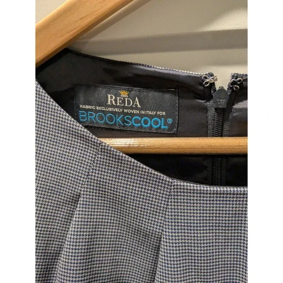 NWT $298 Brooks Brothers Reda Wool Performance Dress Sz 4 Fabric Woven in Italy